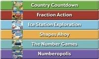 Menu of areas for the Go Math's Mega Math